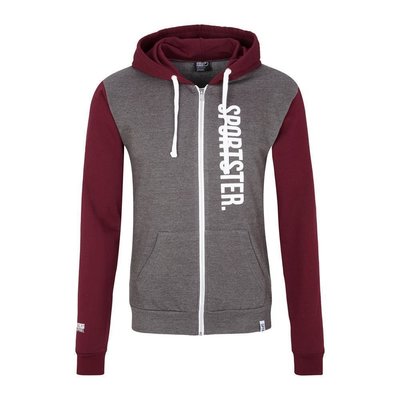 Sportsterwear Retro Zip-Up Jacke Burgundy