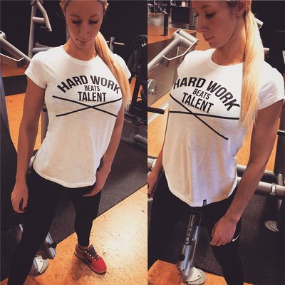 Sportsterwear Womens "Hard work beats talent" Tee