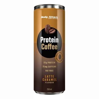 Body Attack Protein Coffee Latte Caramel Flavour 250ml