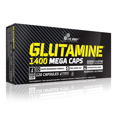 Olimp Glutamine 1400 Mega Caps 120 Kapseln  (MHD 11/2020)