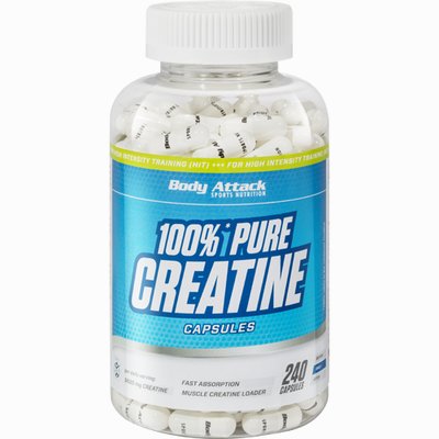 Body Attack 100% Pure Creatine-240 Caps