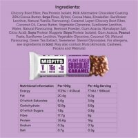 Misfits Vegan High Protein Bar Chocolate Caramel