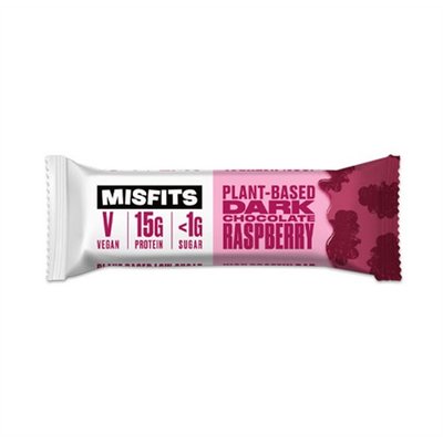 Misfits Vegan High Protein Bar Dark Chocolate Raspberry