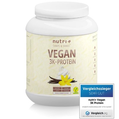 Nutri-Plus Vegan 3K Proteinpulver 1000g