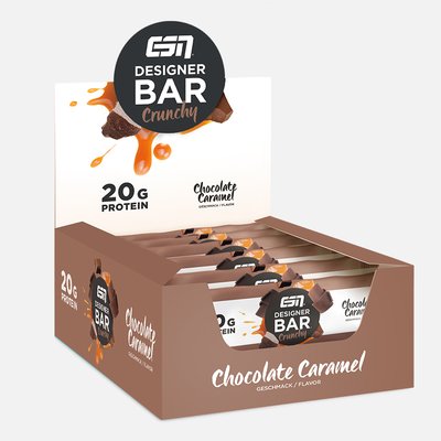 ESN Designer Bar Crunchy BOX 12 Riegel  Chocolate Caramel